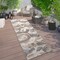 World Rug Gallery Distressed Geometric Bohemian Textured Flat Weave Indoor/Outdoor Runner Rug 5' X 7' Brown 8017MULTI2X7 - alternate 5